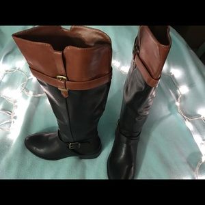 NWOT black and brown rampage riding boots
